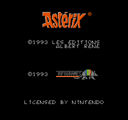Asterix (Europe) (En,Fr,De,Es,It) Title Screen